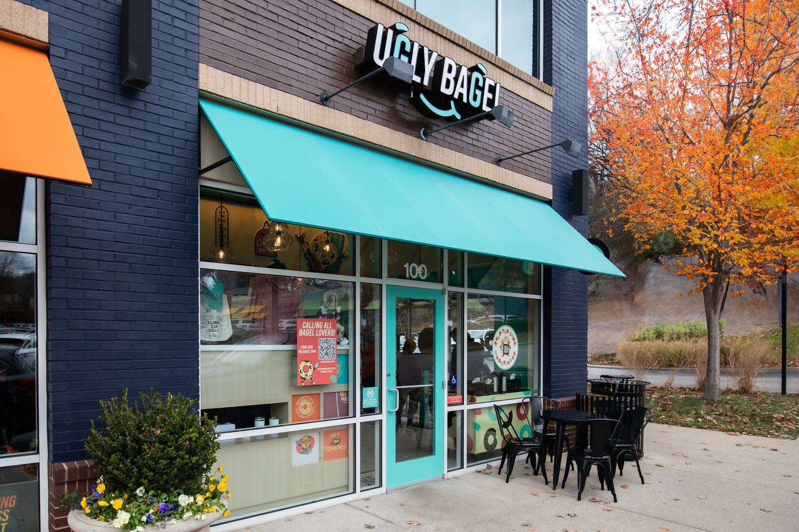 Franklin storefront with Aqua awning