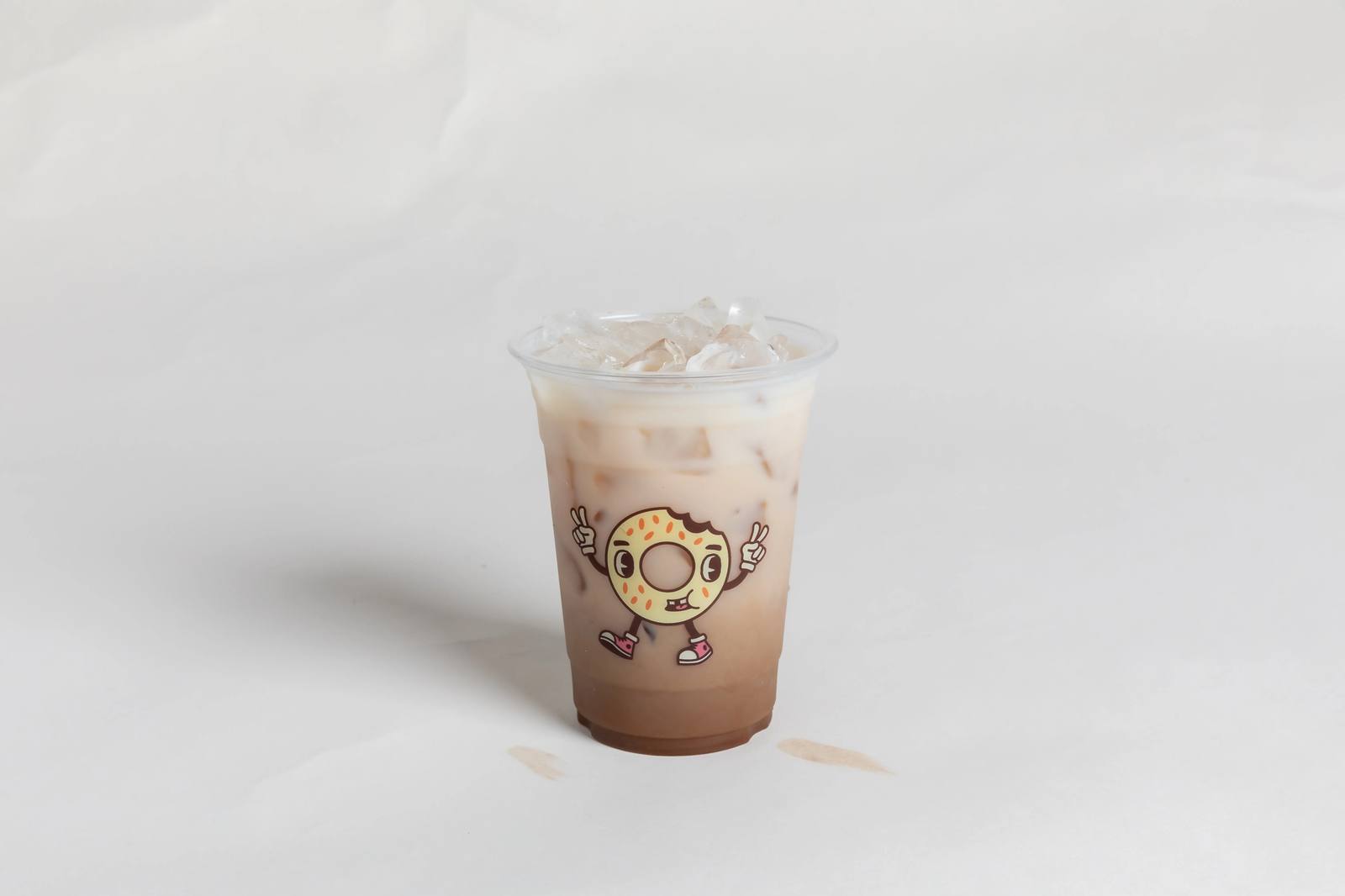 Iced latte with foam