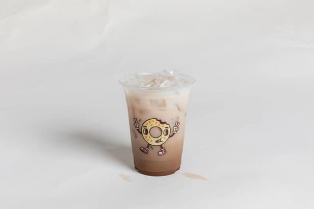 Iced latte from the Ugly Bagel coffee program